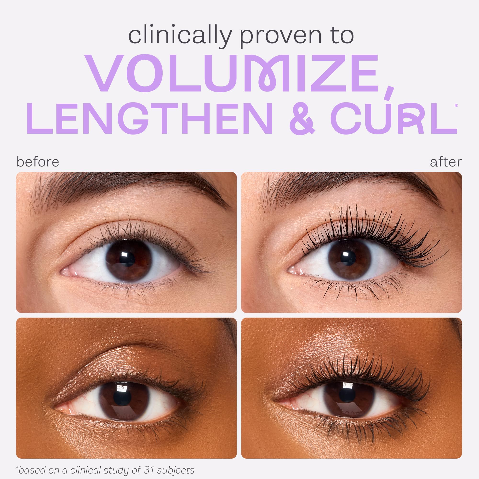 tarte tartelette mascara in hand to show product scale and travel-friendly size