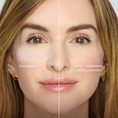tarte texture closeup of ultra-fine powder particles benefit: demonstrates lightweight finish