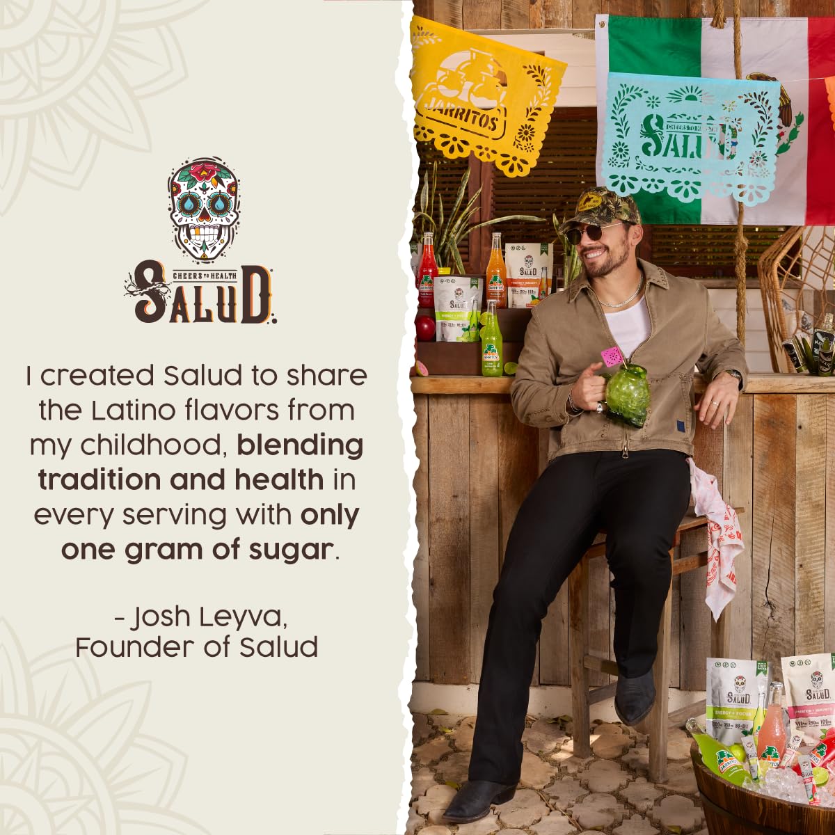 Taste Salud pack in a gym bag depicting on-the-go hydration benefit