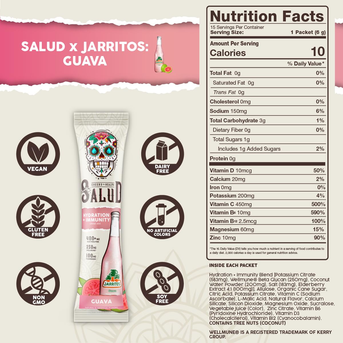 Taste Salud powder texture spilling to show mixability and flavor