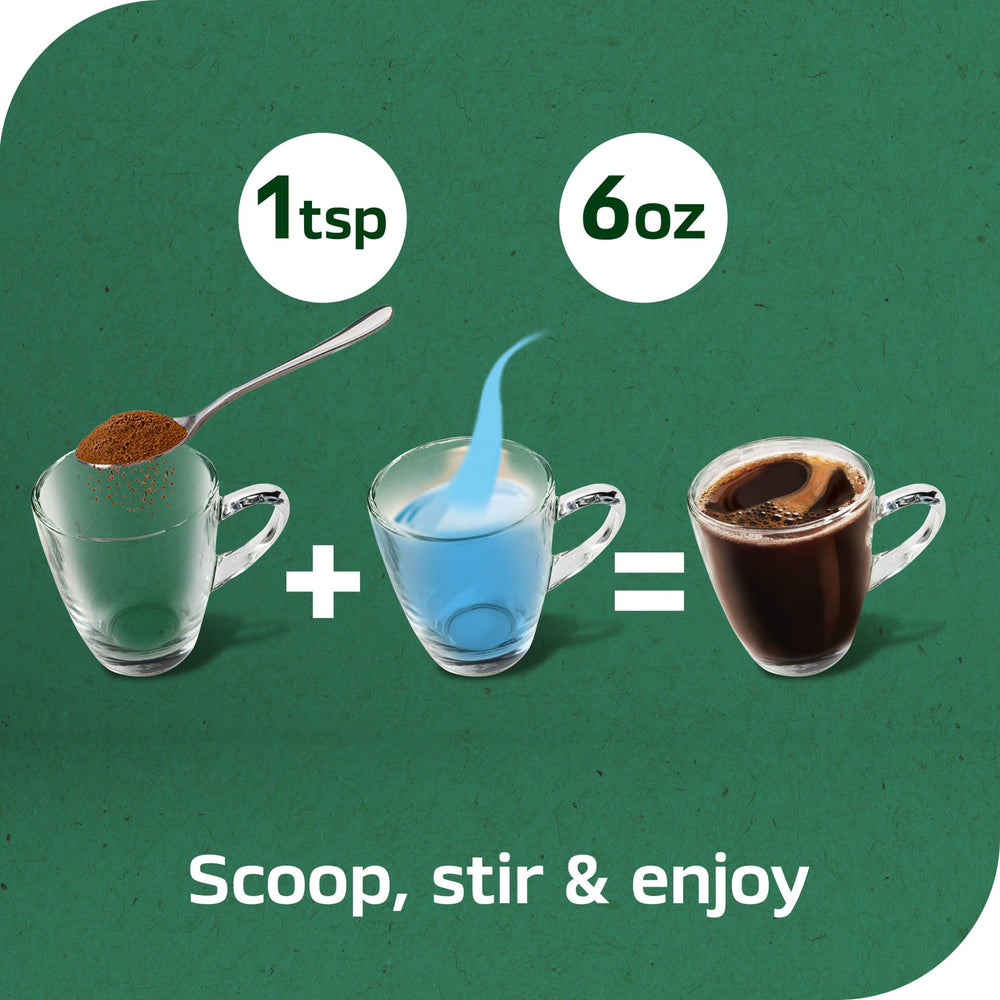 Taster's Choice decaf spoon measurement showing easy portioning benefit
