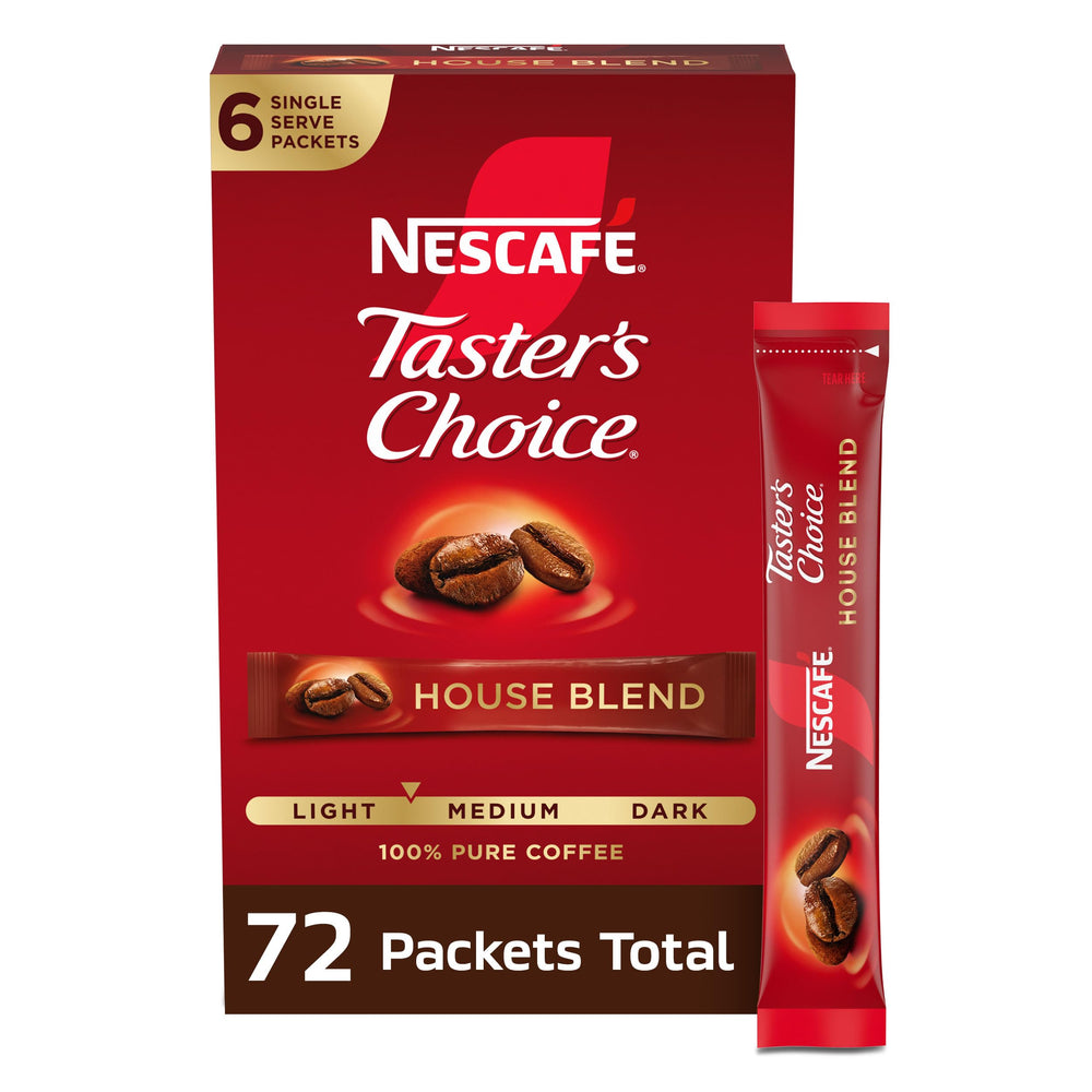 NESCAFÉ Taster's Choice front packaging showing product and convenience