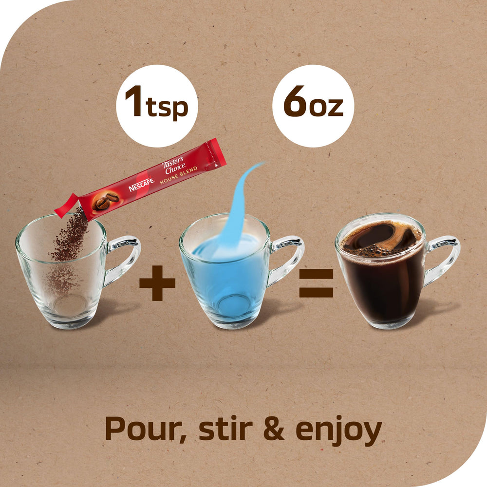 NESCAFÉ Taster's Choice open packets with spoon for simple preparation