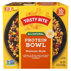 TASTY BITE open pouch with grains and vinaigrette showcasing ease