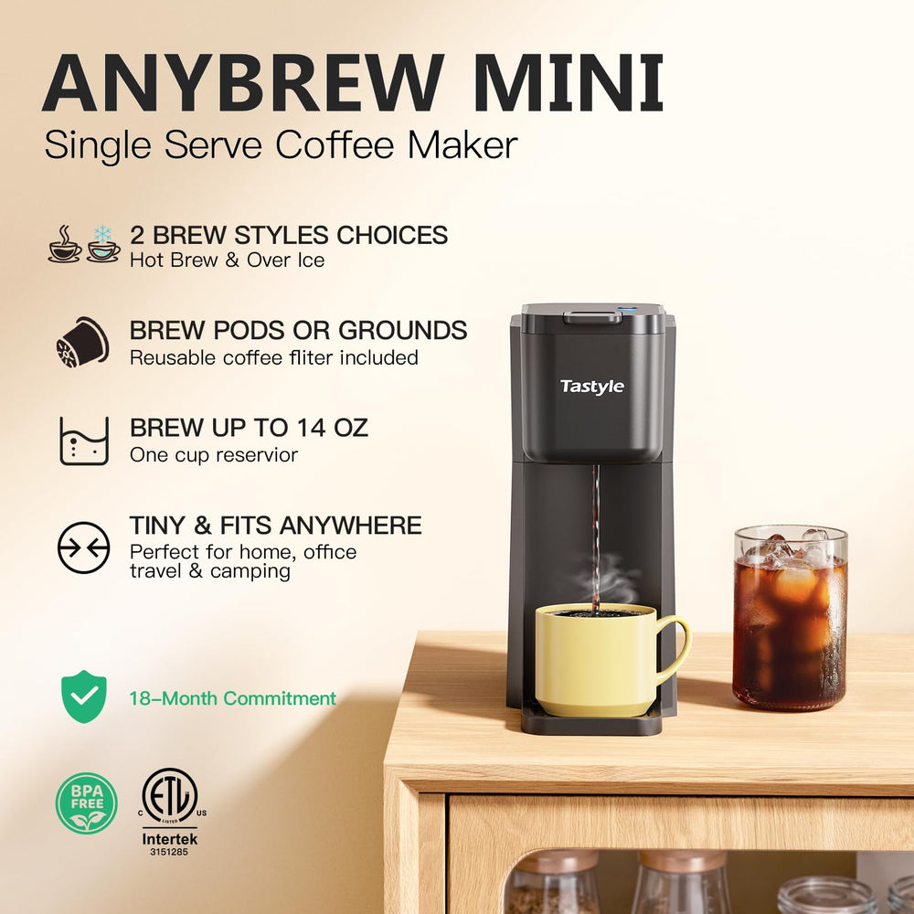 Tastyle mini slim side profile highlighting space-saving form for small counters