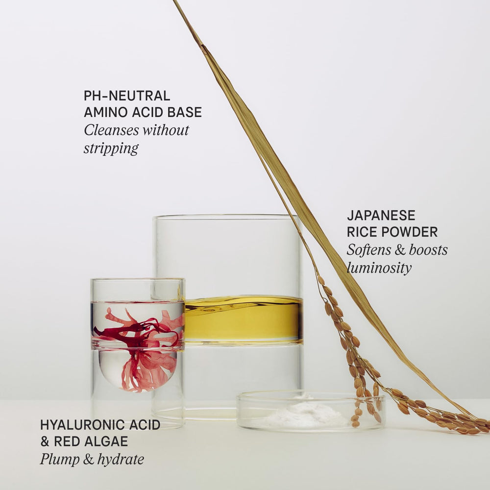 TATCHA bottle label detail displaying ingredients and product information
