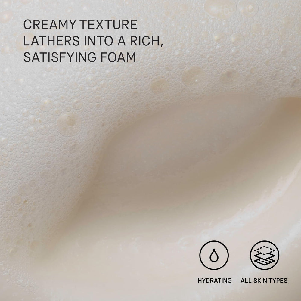 TATCHA demo of cream-to-foam lather cleansing for gentle makeup removal