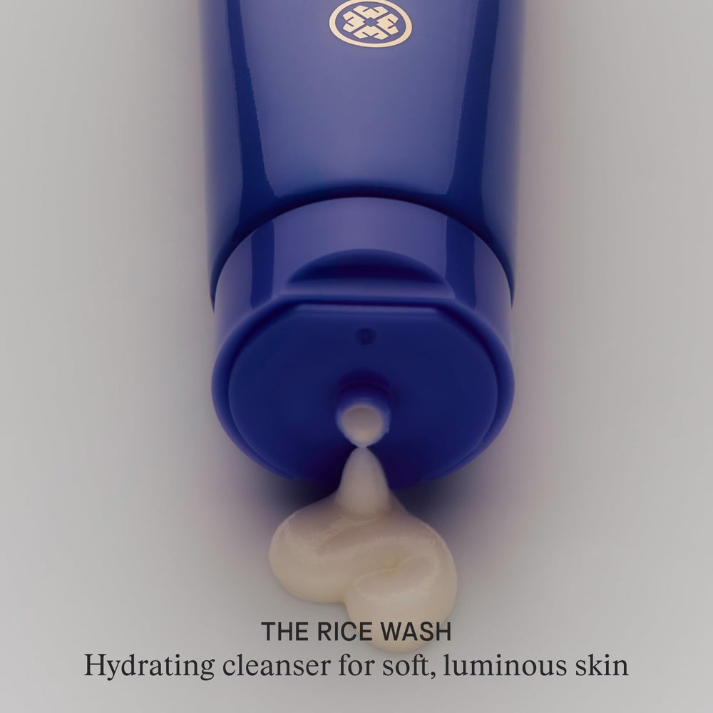 TATCHA close-up of cream texture on fingertip illustrating moisturizing feel