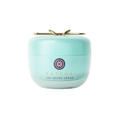 TATCHA jar front view showing elegant packaging and lightweight benefit