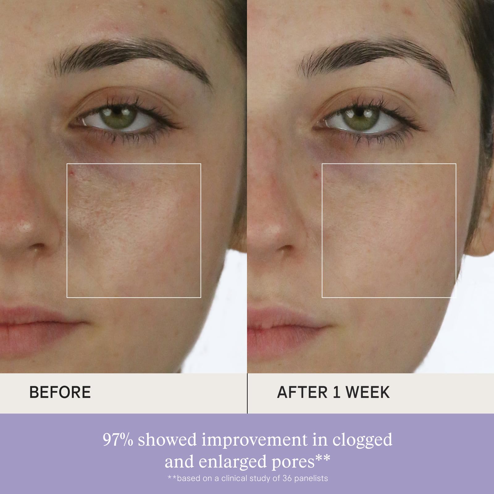 TATCHA swatch on skin illustrating matte finish and shine control