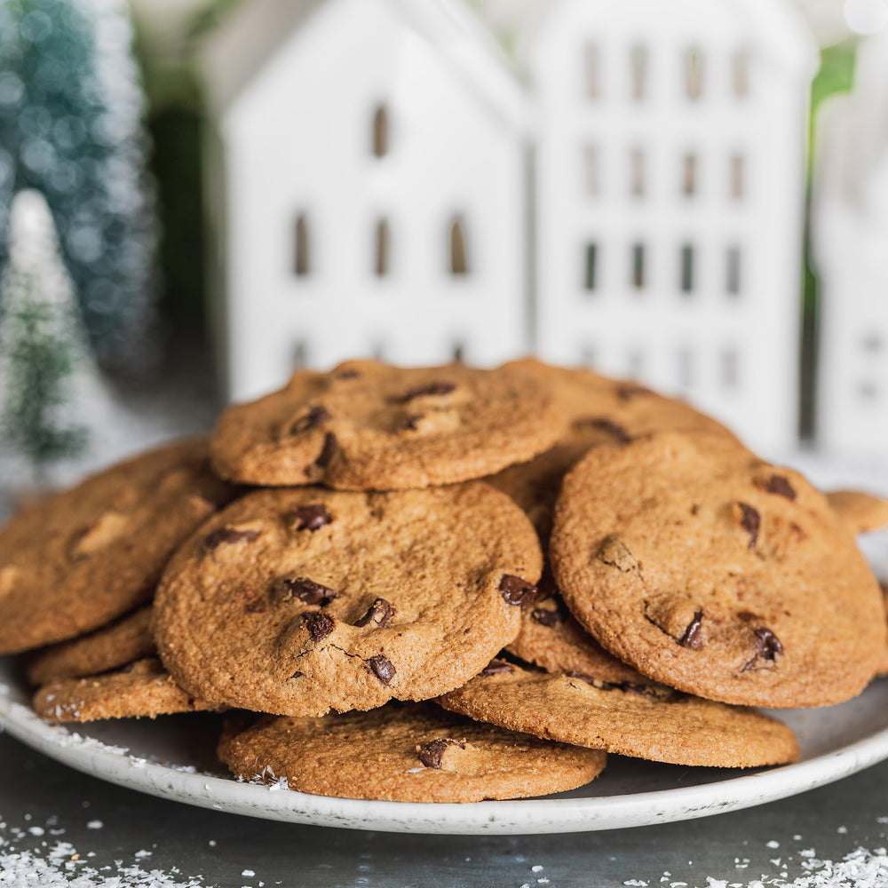 Tate's Bake Shop cookie beside a ruler showing size and portion scale