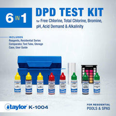 Taylor reagent bottles close-up showing labels and color-coded caps for easy identification