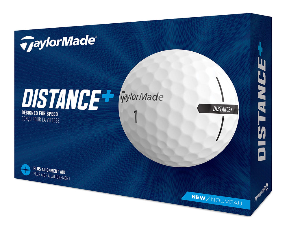 TaylorMade Distance+ close-up of ionomer cover texture for consistent feel