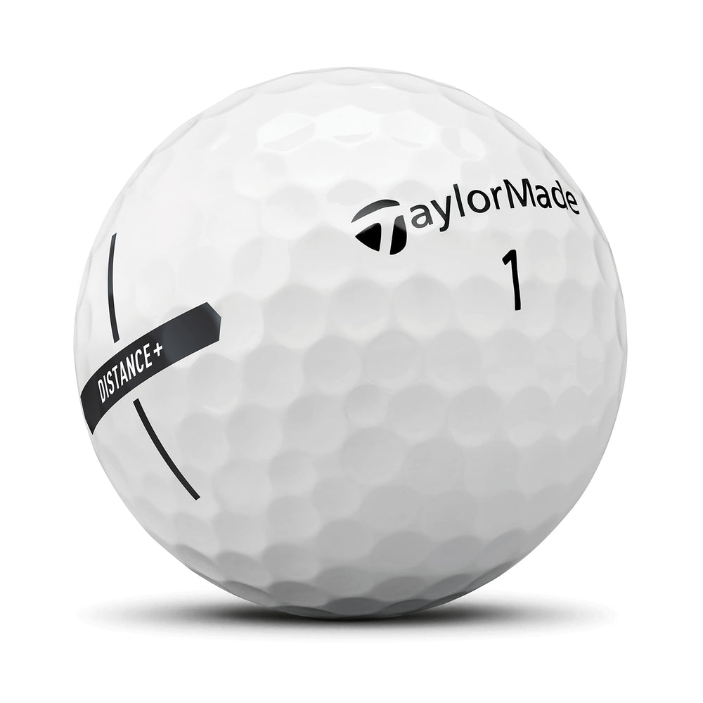 TaylorMade Distance+ held in hand to show size and real-world scale benefit