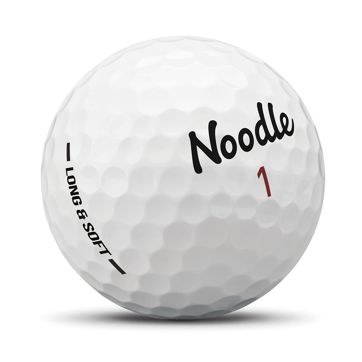 TaylorMade Noodle Long & Soft close-up of 342 dimples highlighting aerodynamic design advantage