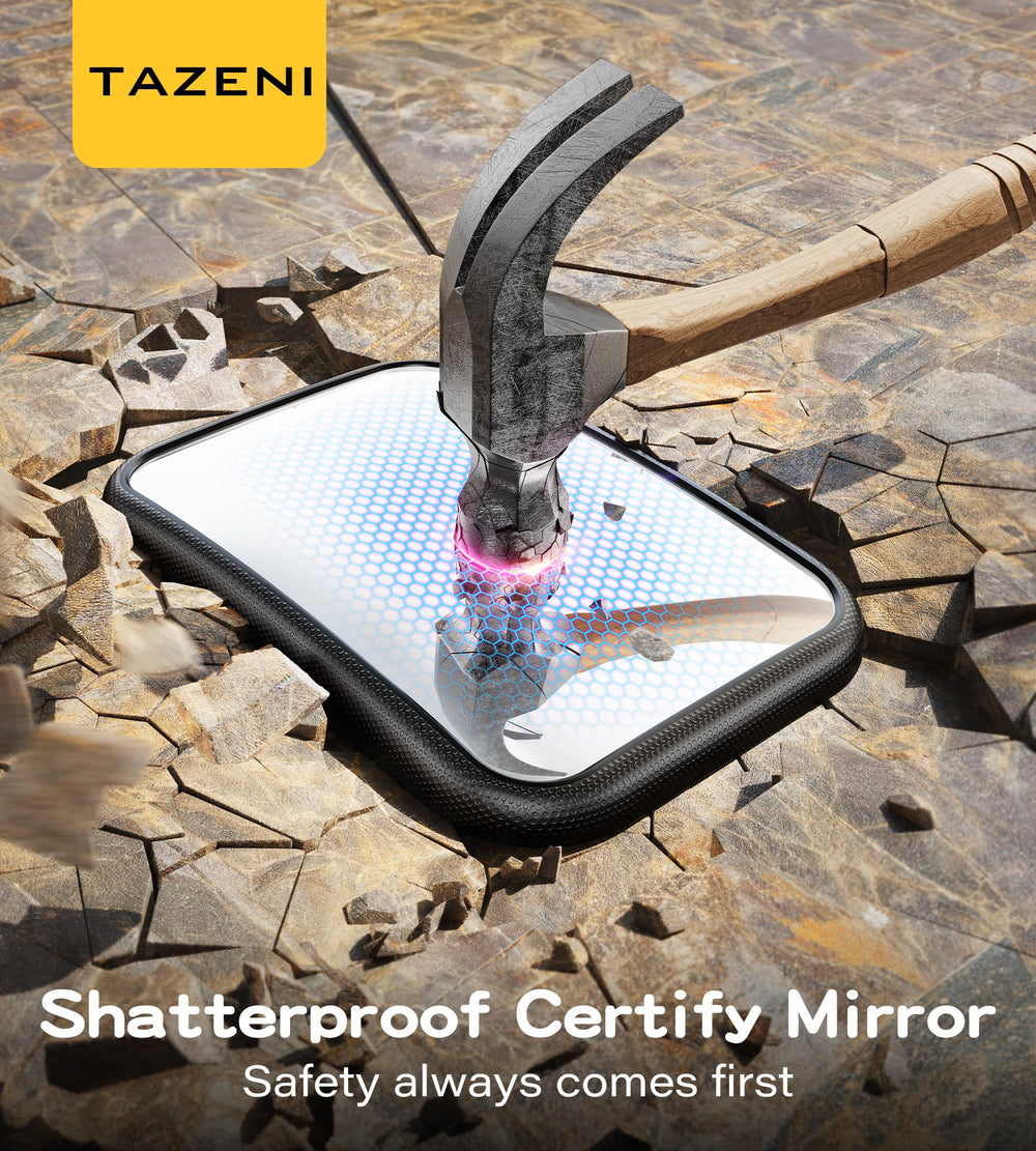 TAZENI shatterproof surface texture highlighting safety and clarity