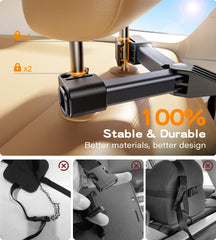 TAZENI wide-angle reflection showing full rear-facing baby and seat