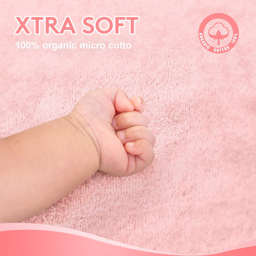 TBEZY towel next to toy showing 32x24 sized baby coverage benefit