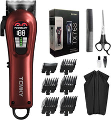 TCMKY front view of clippers showing controls and ergonomic grip for easy handling