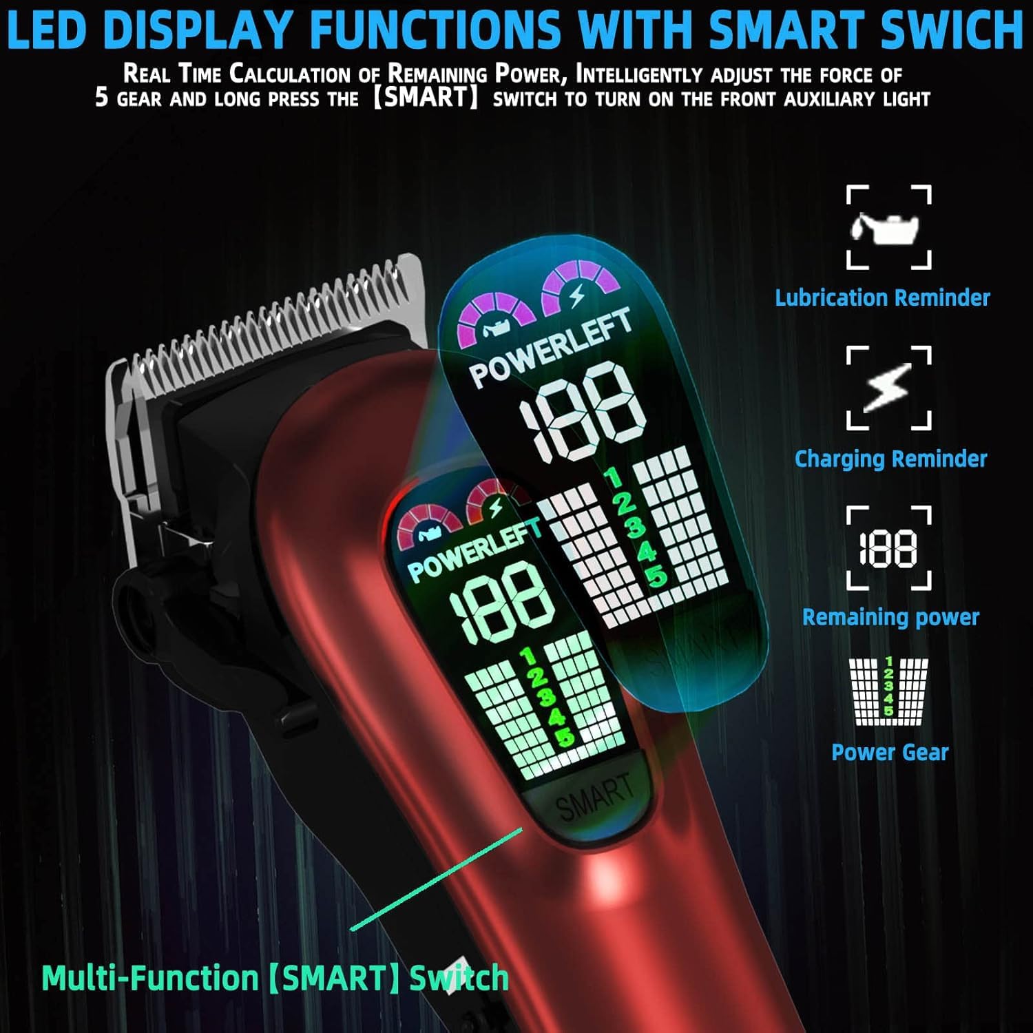 TCMKY clippers in use trimming hair for fast, smooth at-home haircut results