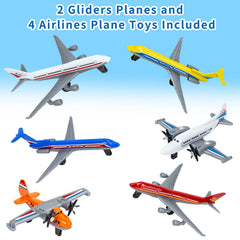 Tcvents close-up of one diecast plane highlighting realistic paint and durability