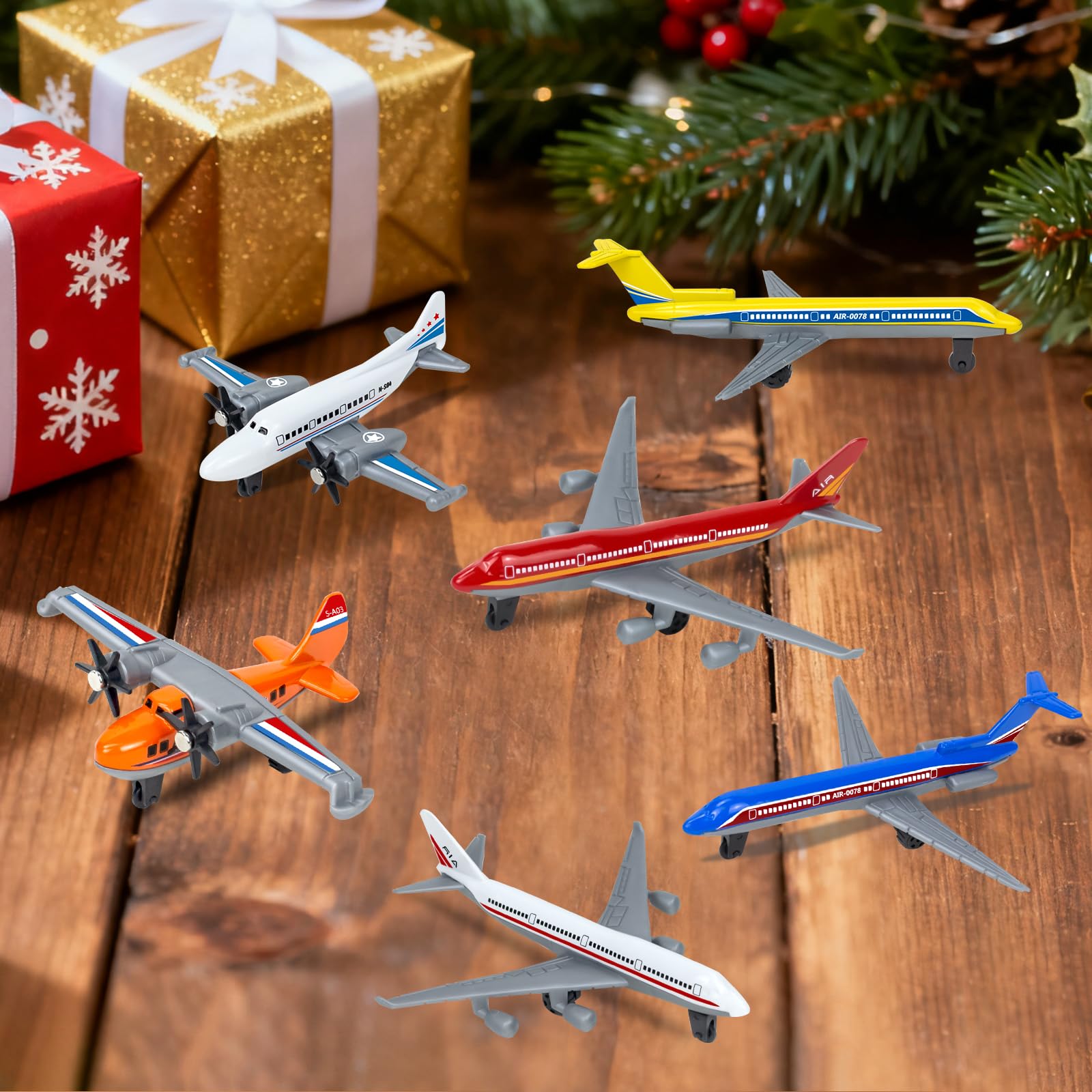 Tcvents tabletop display of all six planes ideal for decor and collection