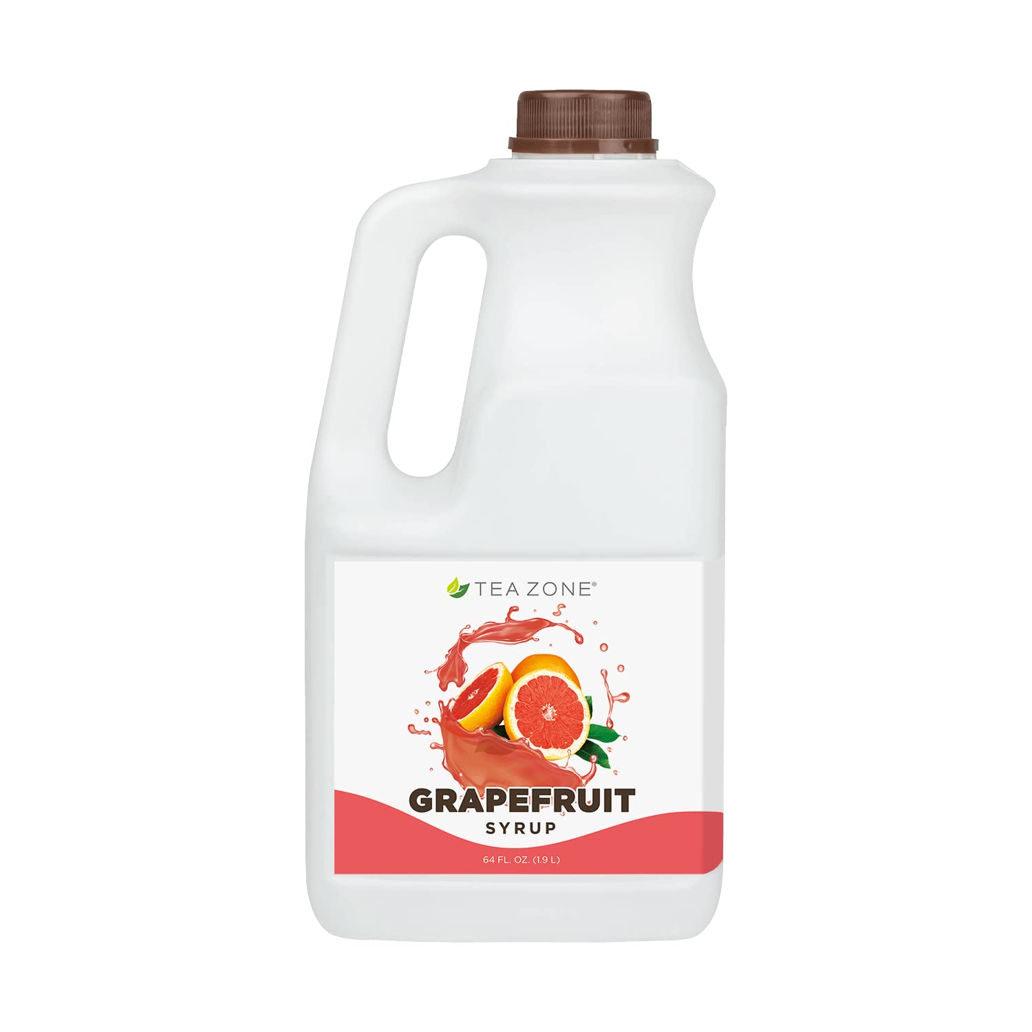 TEA ZONE bottle front view showing grapefruit syrup and clear branding for easy selection