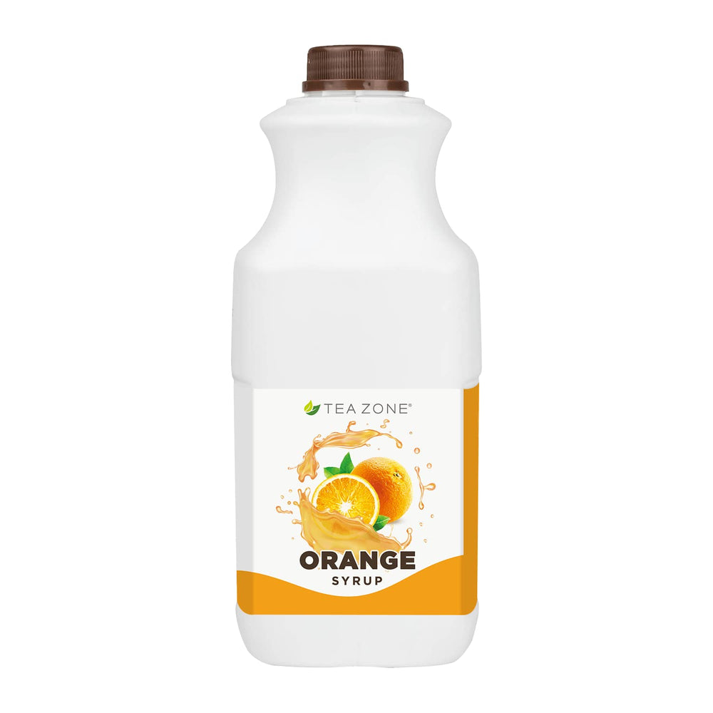 TEA ZONE syrup poured into iced tea showing vibrant color and flavor boost