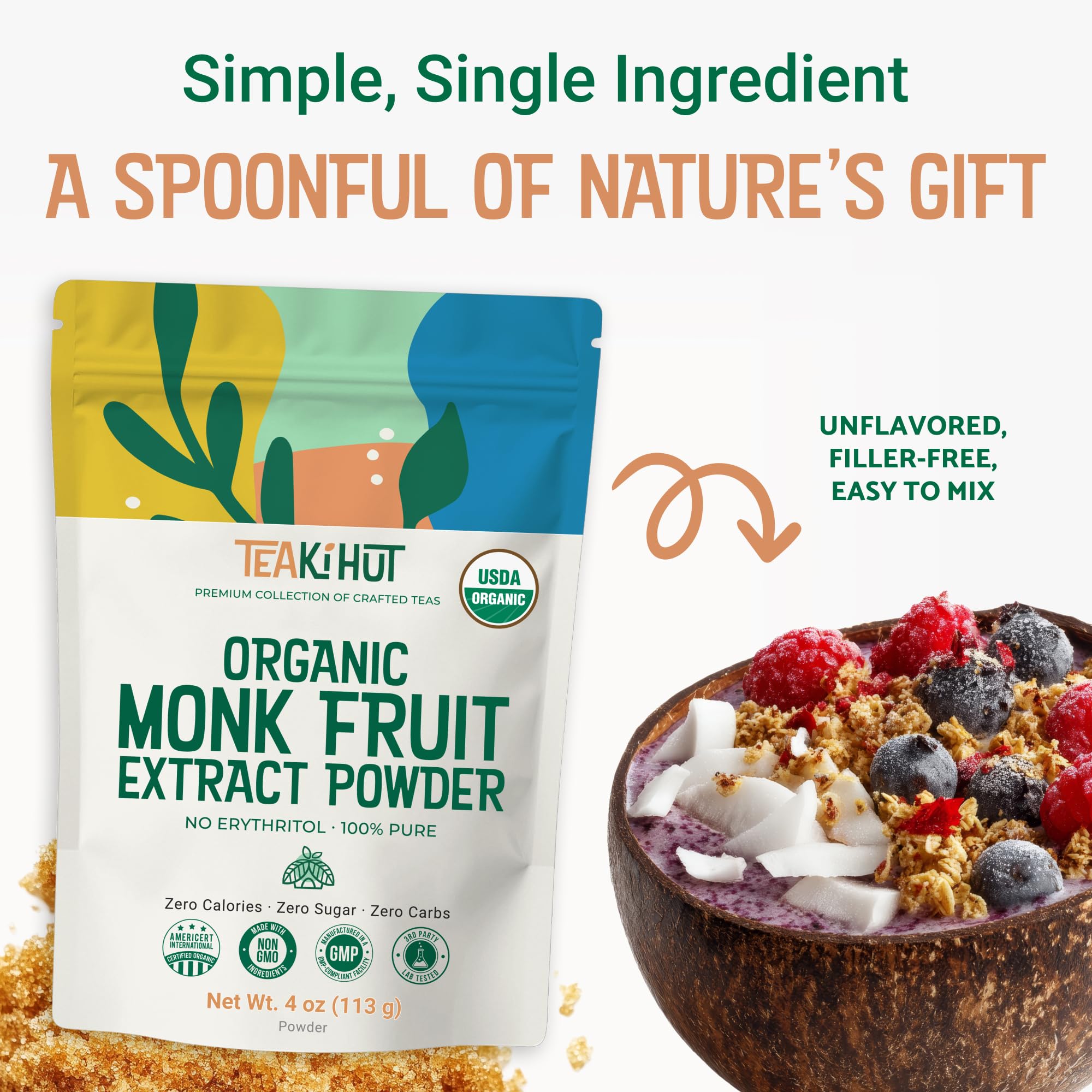 TEAki Hut used with baking ingredients showing clean ingredient alternative