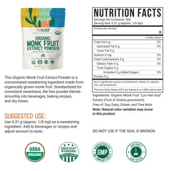 TEAki Hut close-up of fine monk fruit powder texture for easy dissolving