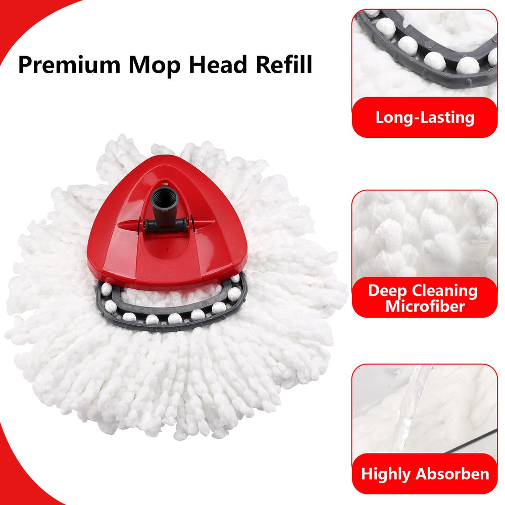 Tecbeauty replacement head installed on O-Cedar spin mop for easy use