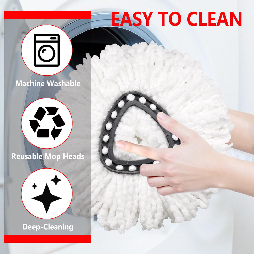 Tecbeauty mop in kitchen setting demonstrating fast, scratch-free cleaning