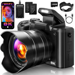 Tecglem camera front view showing controls and compact design for versatile shooting