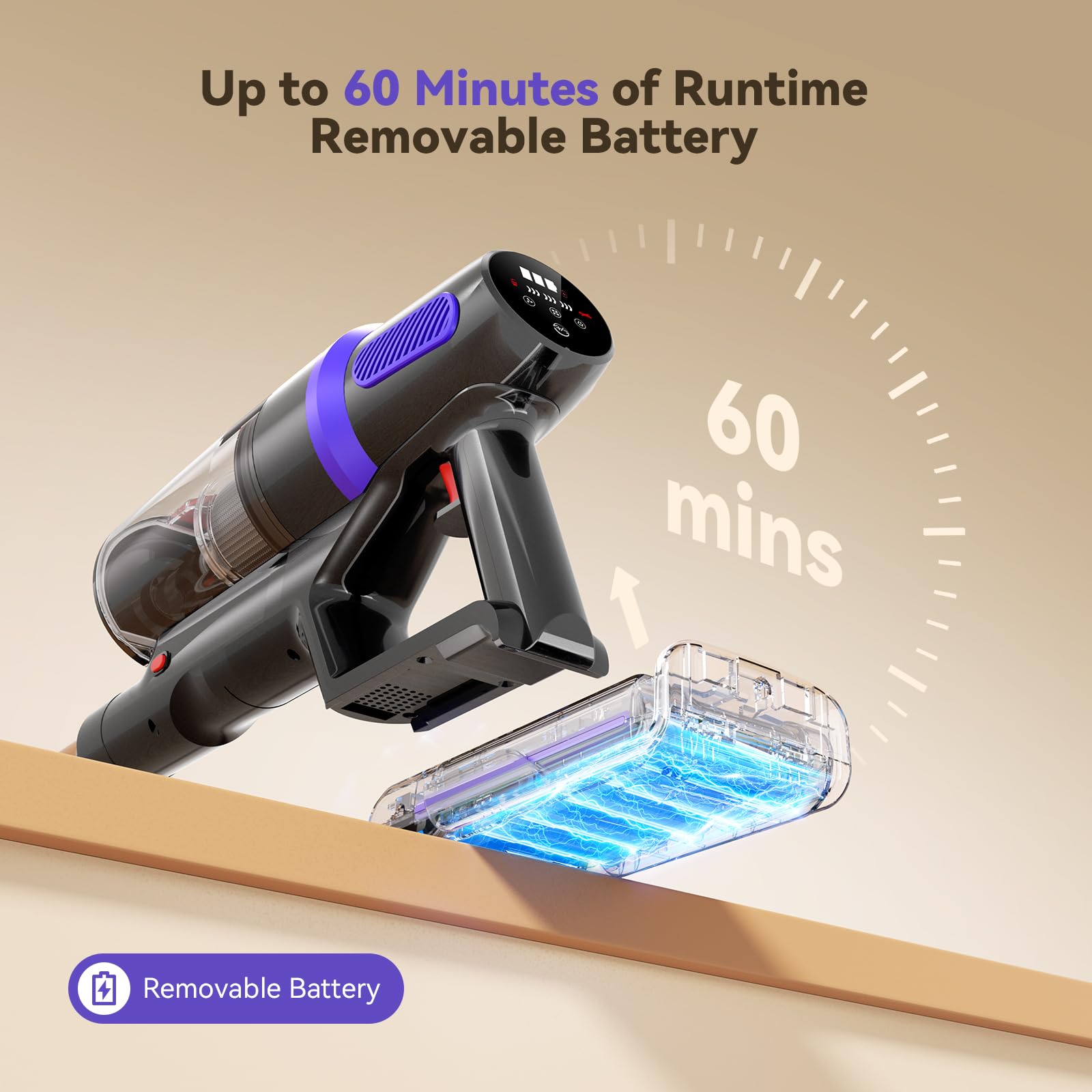 TechRise one-button emptying action for hygienic dust disposal