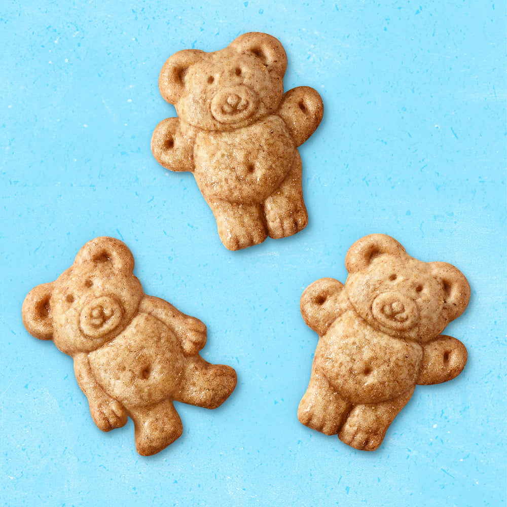 Teddy Grahams served in bowl with dip for easy party pairing