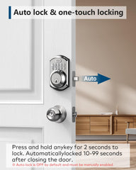TEEHO TE001 side profile showing the extended deadbolt and sturdy aluminum-alloy construction benefit