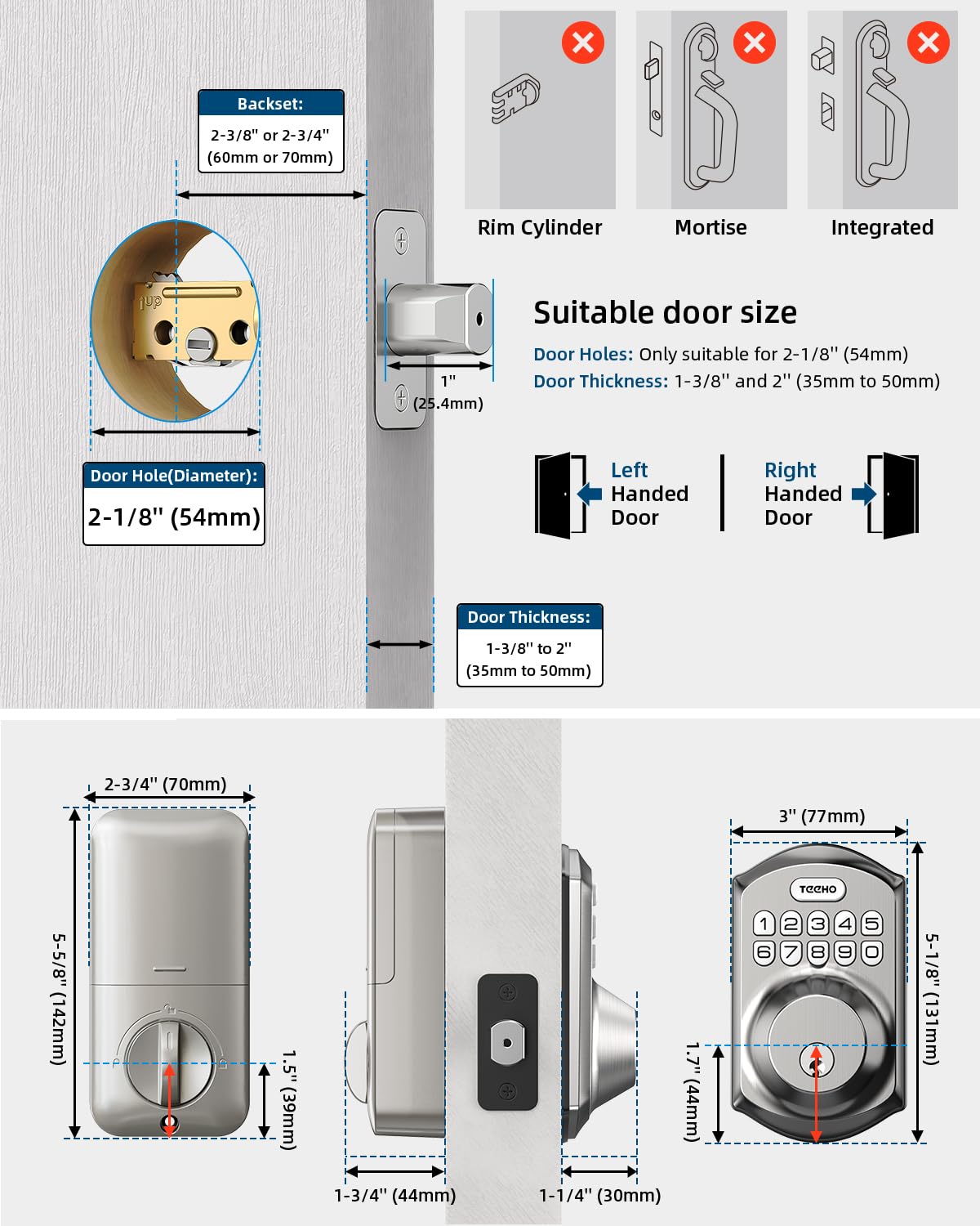 TEEHO TE001 weather-seal detail highlighting IP54 resistance for protected exterior use