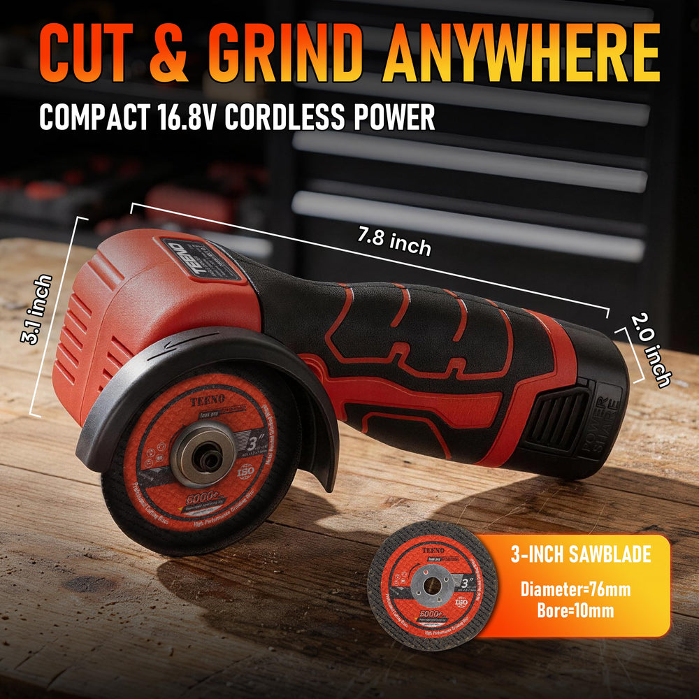 TEENO accessory layout with six discs and tools for immediate project readiness