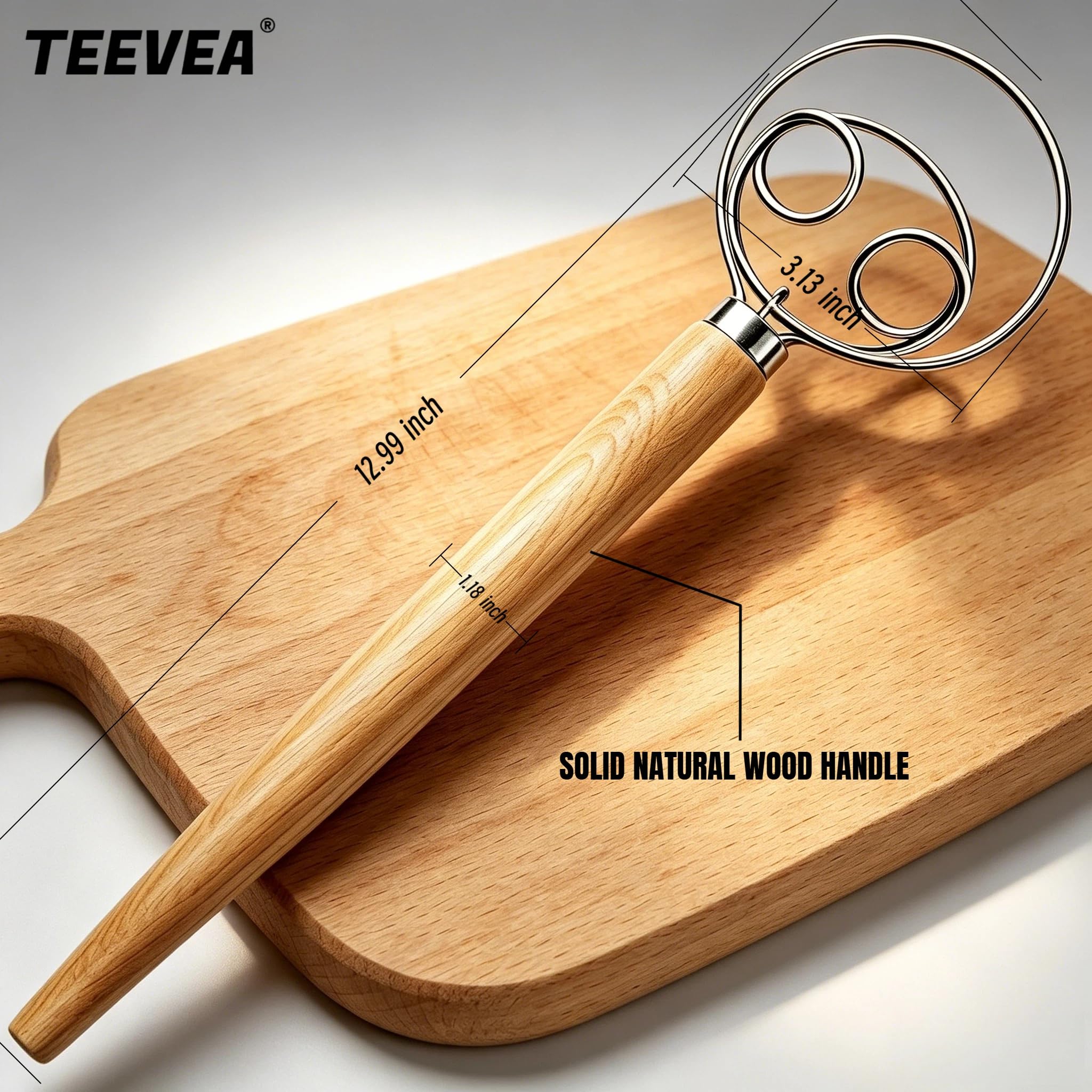 TEEVEA whisk being rinsed under tap for quick cleanup advantage