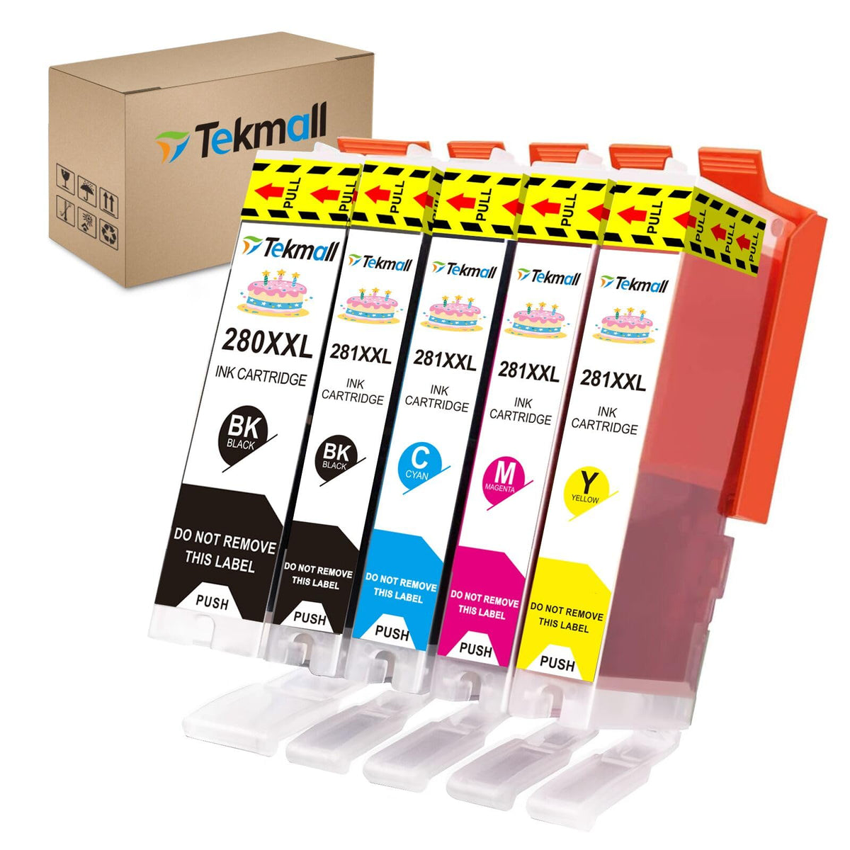 Tekmall front packaging showing five-pack and compatibility information, clear buying benefit