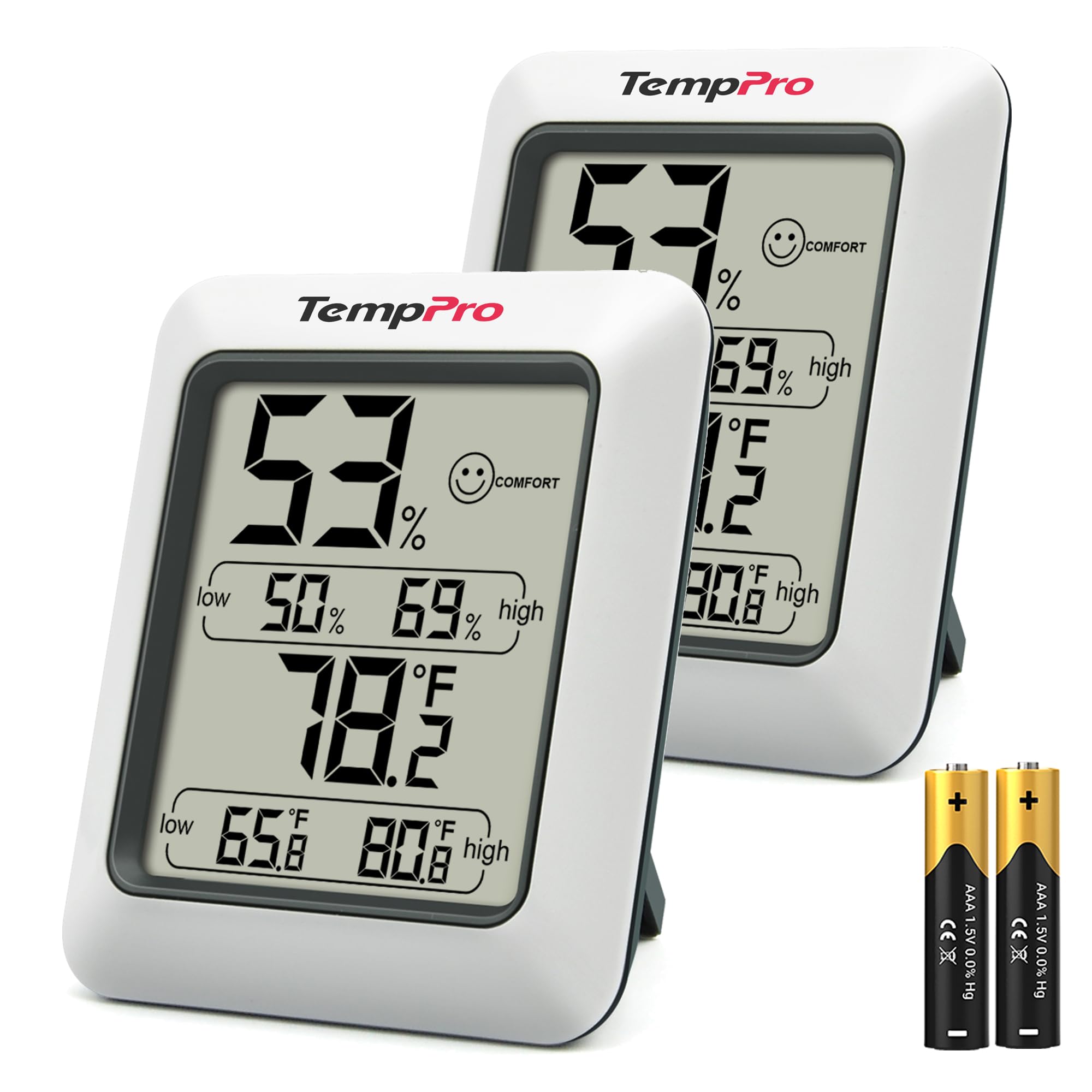 TempPro TempAir front display showing temperature and humidity for quick monitoring