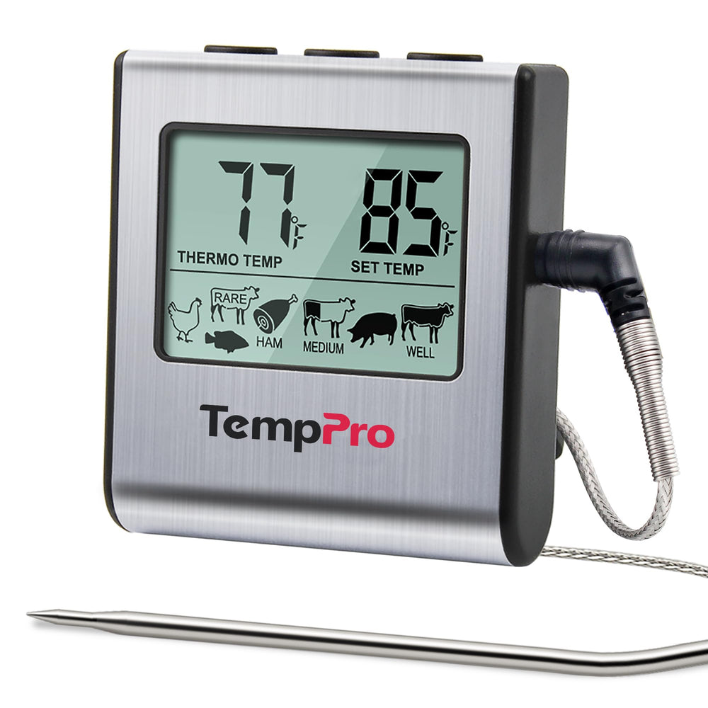 TempPro TempTrack front display showing large LCD for quick readings
