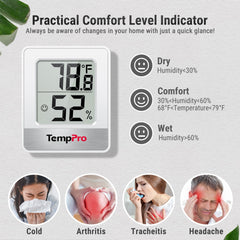TempPro TP49 slim side profile highlighting compact size and easy placement