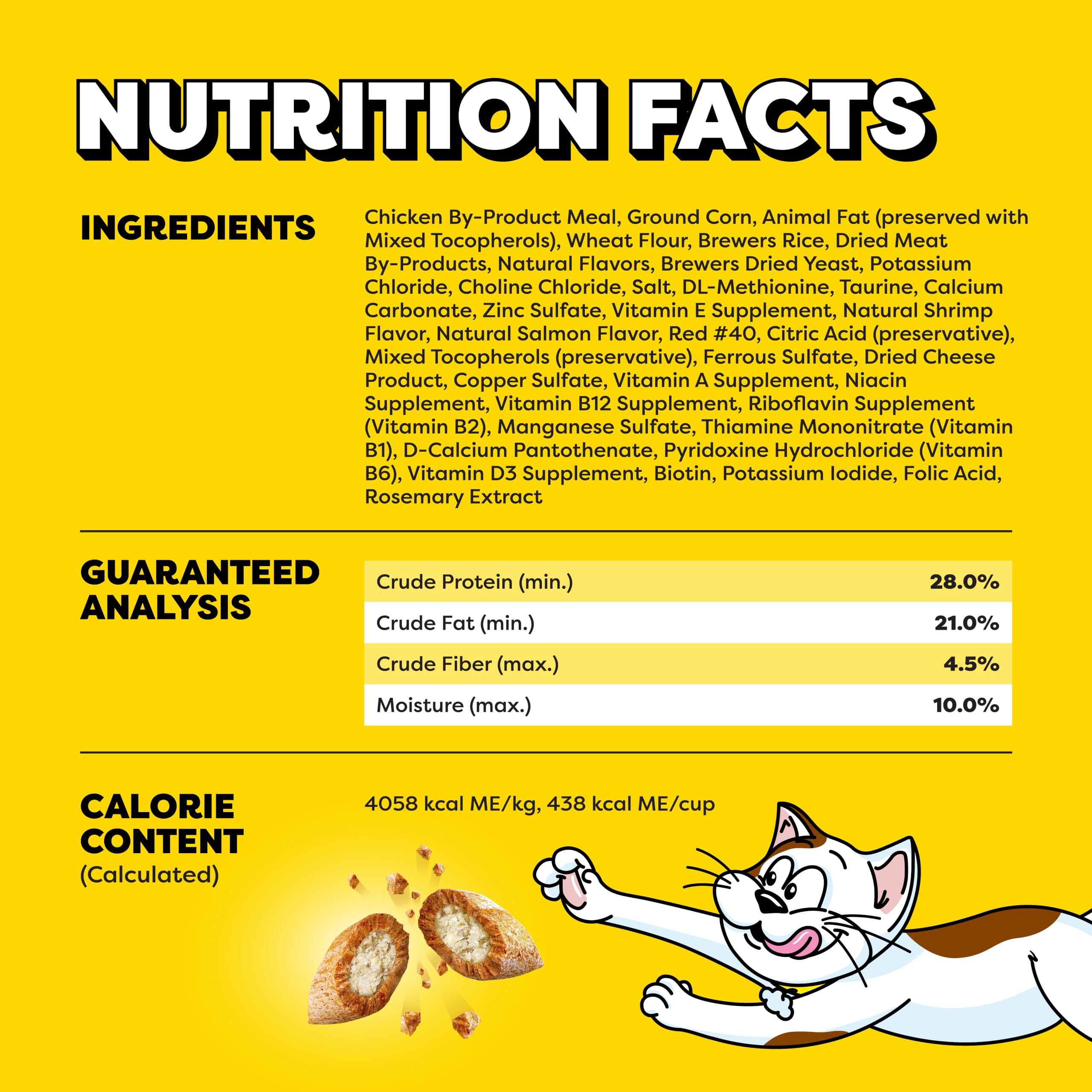 Temptations label and nutrition panel displayed for ingredient transparency