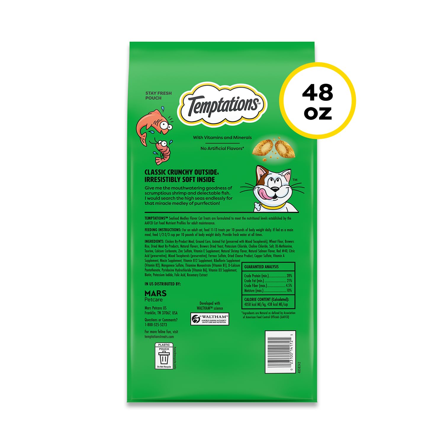Assortment of Temptations flavor tubs to compare choices visually