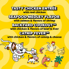 Temptations seafood medley texture detail highlighting soft pieces and moisture