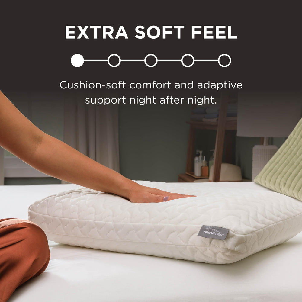 Tempur-Pedic pillow profile supporting side sleeper for neck alignment benefit