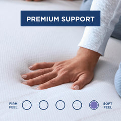 Tempur-Pedic zippered hypoallergenic cover detail for easy cleaning benefit