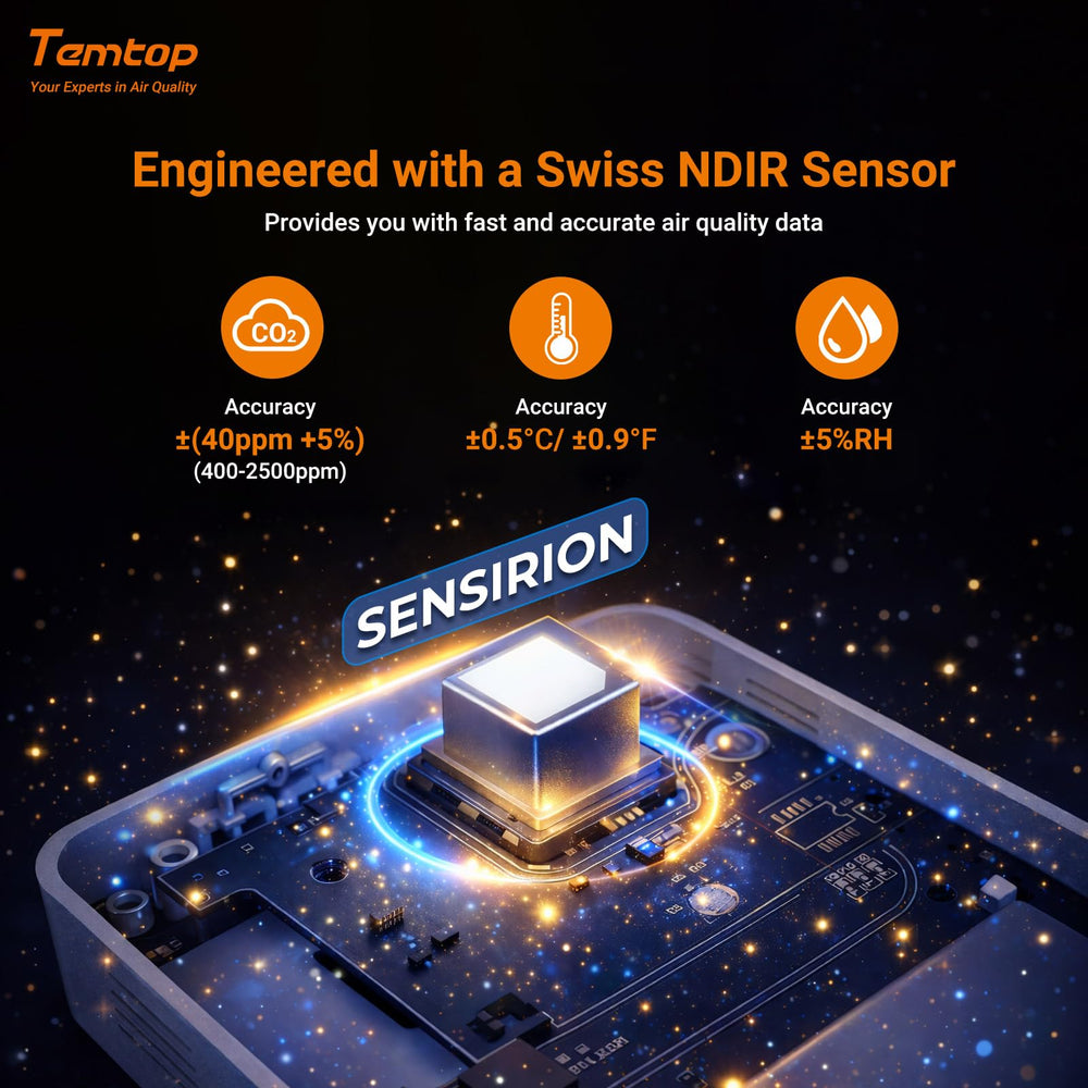 Temtop slim side profile highlighting compact design and portability benefit