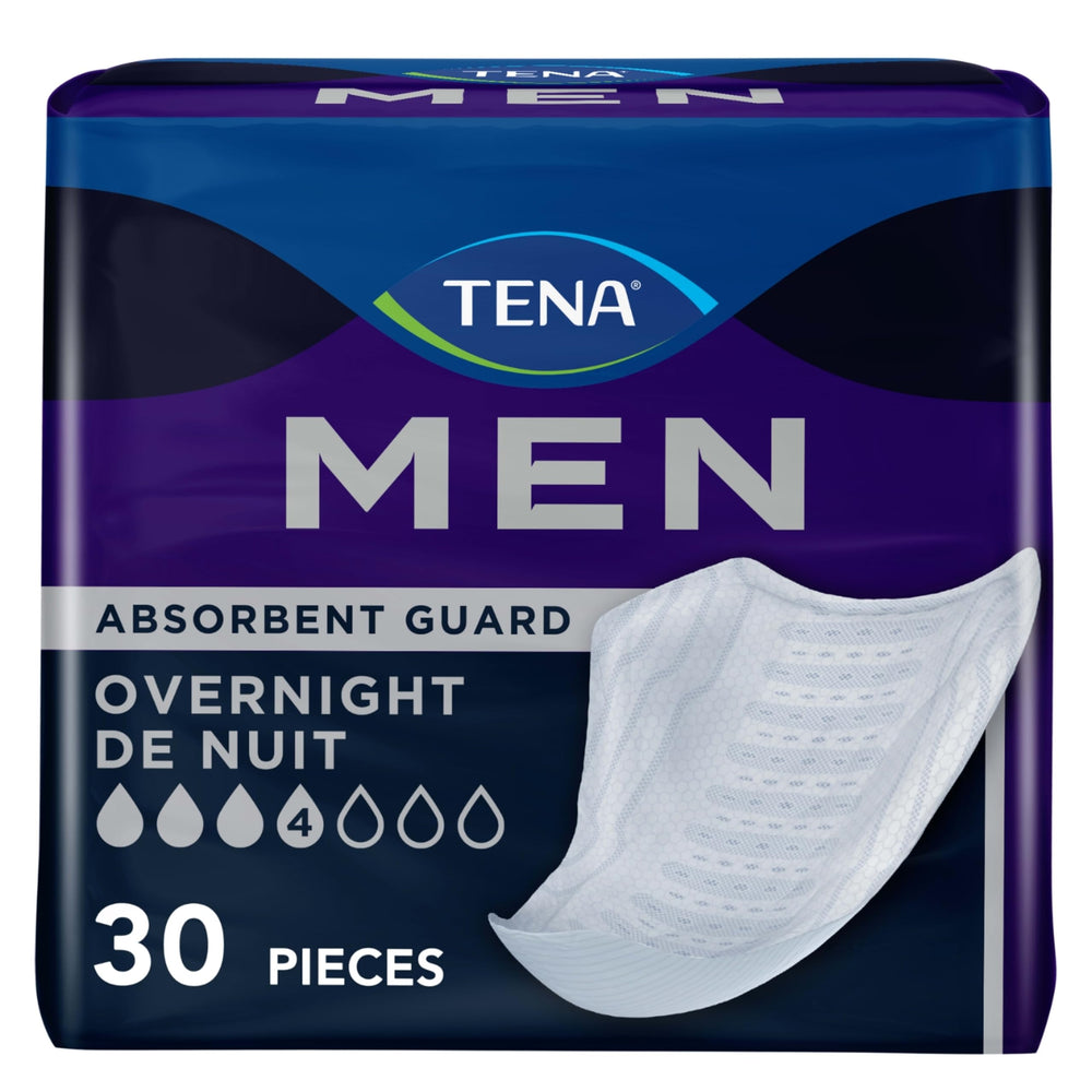 TENA Men front packaging showing product name and count for easy identification